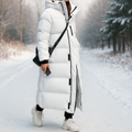 R&B | Lange, gesteppte Winterjacke in Weiß Mirna