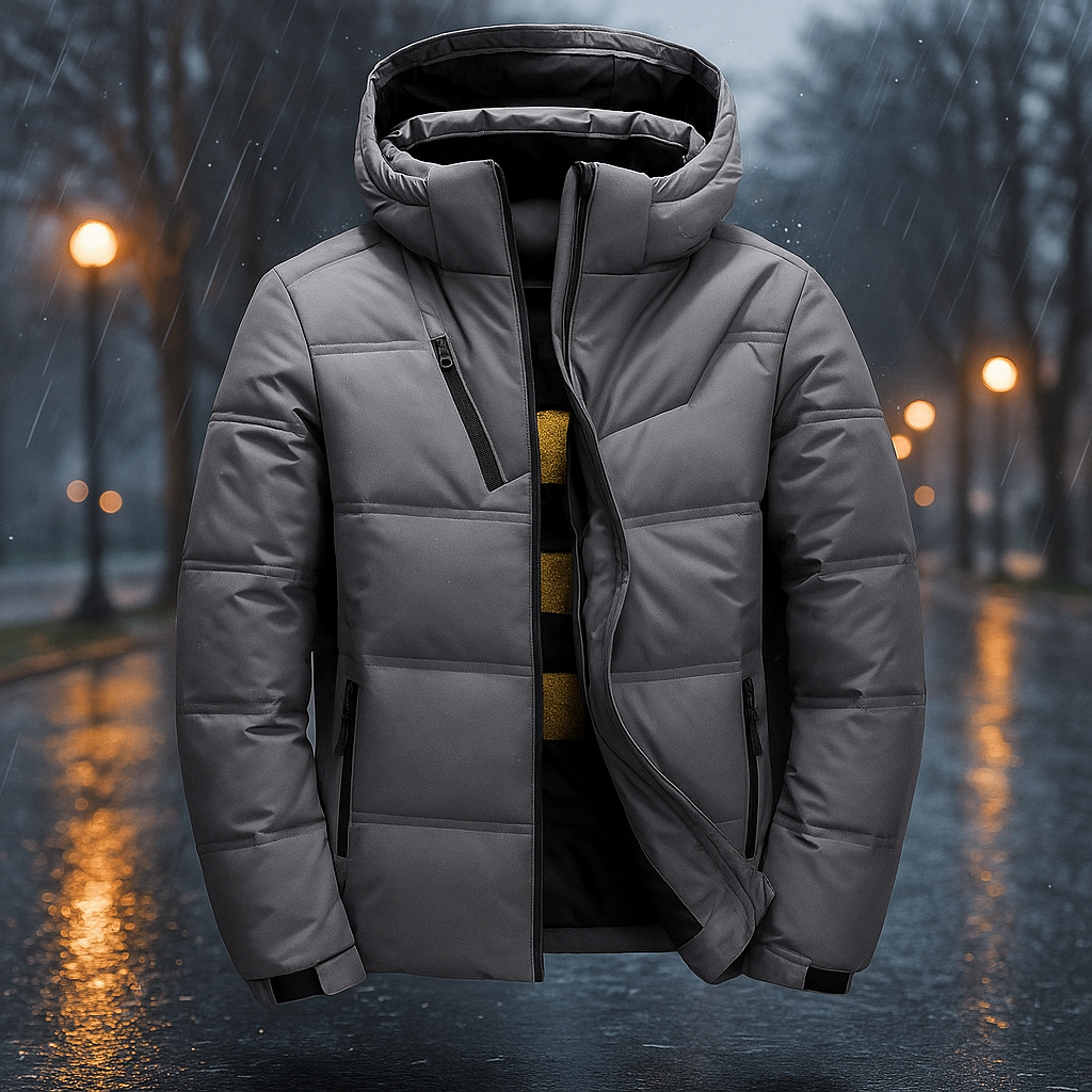 R&B | Gestepptes Jack mit Kapuze und urbanem Design
