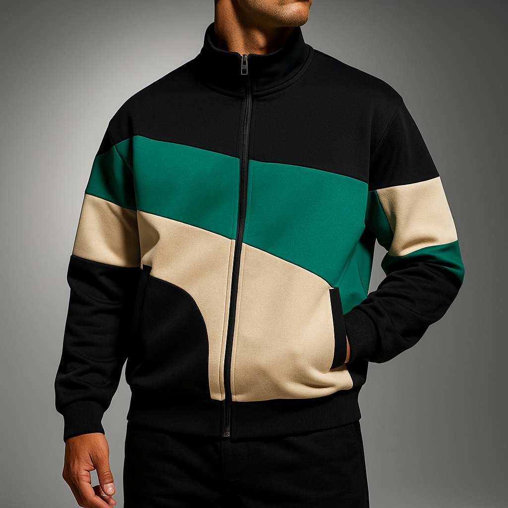 R&B | Sportjacke mit Reißverschluss und Farbblockierung - Ardan