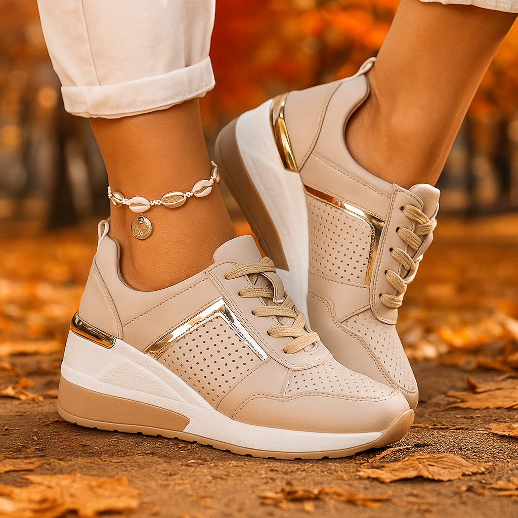 Hochwertige Damenschuhe mit goldenen Details R&B R&B