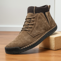 Retro-Wildlederschuhe mit Ripp- und Stichmuster R&B R&B