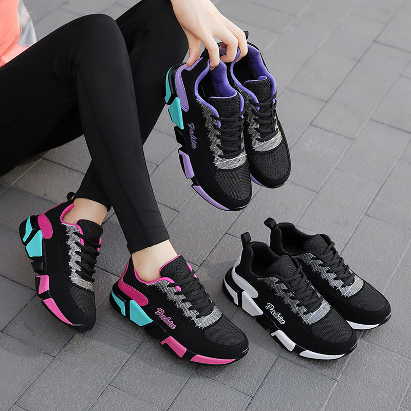 Damen Sportliche Sneakers mit atmungsaktivem Mesh-Obermaterial und rutschfestem Profil