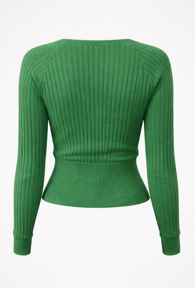 R&B | Pullover - Damen Frühling Off-Shoulder V-Ausschnitt Kreuz Vorderseite Gestrickter Pullover
