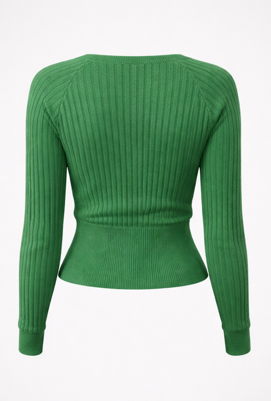 R&B | Pullover - Damen Frühling Off-Shoulder V-Ausschnitt Kreuz Vorderseite Gestrickter Pullover