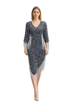 Damen Festliches Pailletten Kleid R&B
