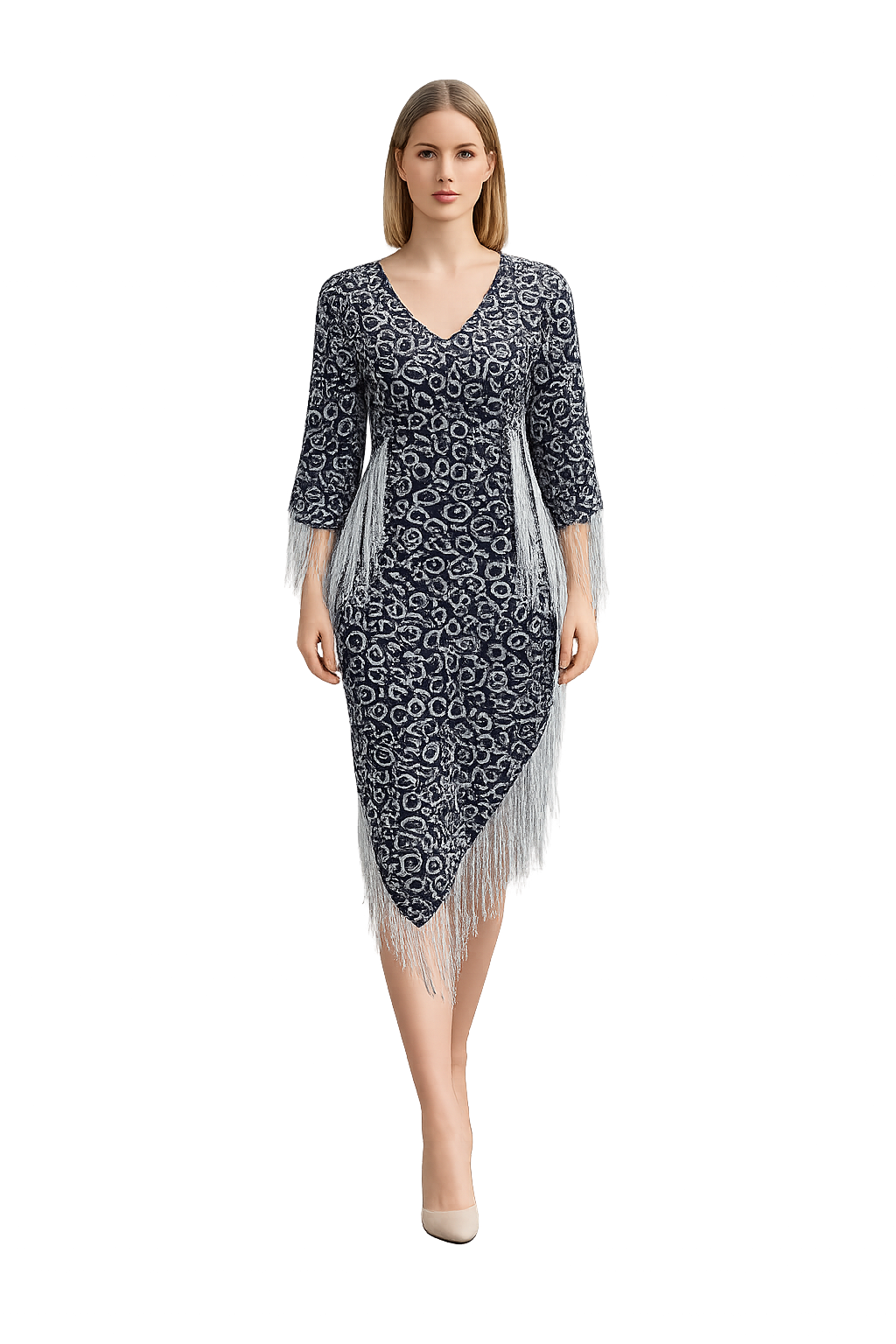 Damen Festliches Pailletten Kleid R&B