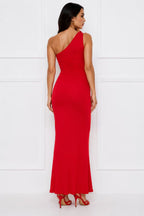 Damen Asymmetrisches Maxikleid mit Rüschendetails