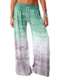 Damen weite Strandhose mit elastischem Bund und modischem Batikdesign R&B