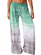Damen weite Strandhose mit elastischem Bund und modischem Batikdesign R&B