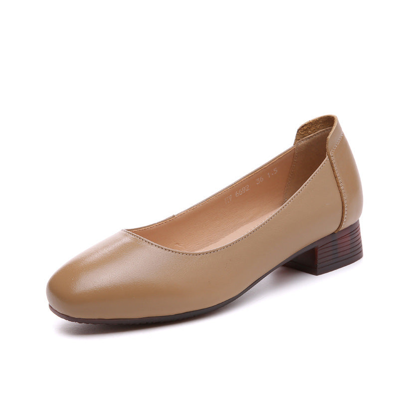 Damen Klassische Ballerinas mit elegantem Blockabsatz und komfortabler Sohle R&B