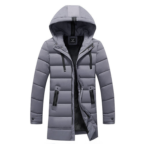 Damen längliche Steppjacke mit Kapuze und praktischen Taschen R&B