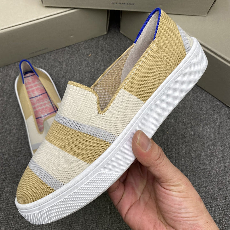 Damen Bequeme Slip-On Freizeitschuhe mit atmungsaktivem Obermaterial