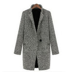 R&B | Winterjacke schwarz-weiß - elegantes Design mit Hahnentrittmuster