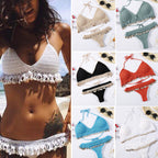 Damen Häkel-Bikini-Set mit Muscheldetails EB