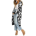 Damen Langstrickjacke mit trendigem Leopardenmuster R&B