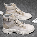 R&B | Motorradstiefel Hoher Schaft Verstellbarer Riemen Robuste Gummisohle