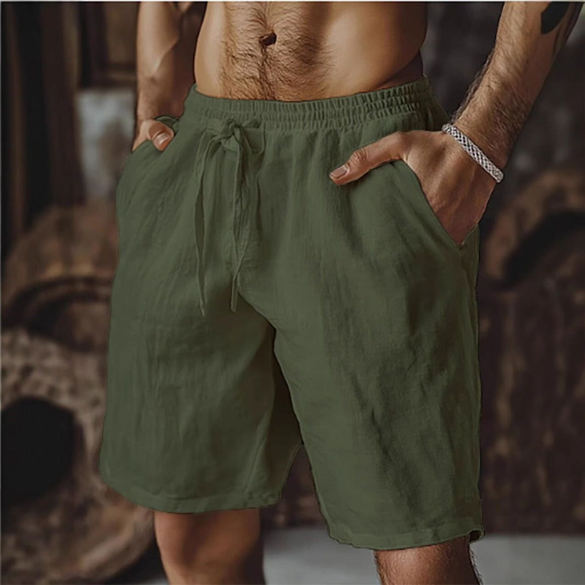 R&B | Herren-Schnürshorts aus Baumwolle