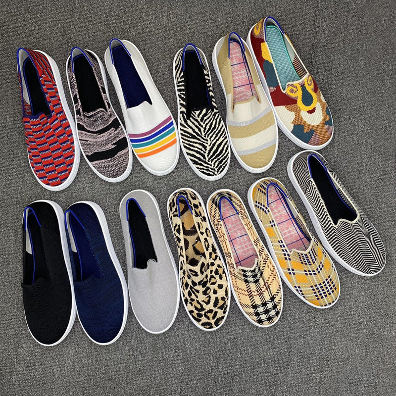 Damen Modische Slip-On Sneakers mit kreativem Muster