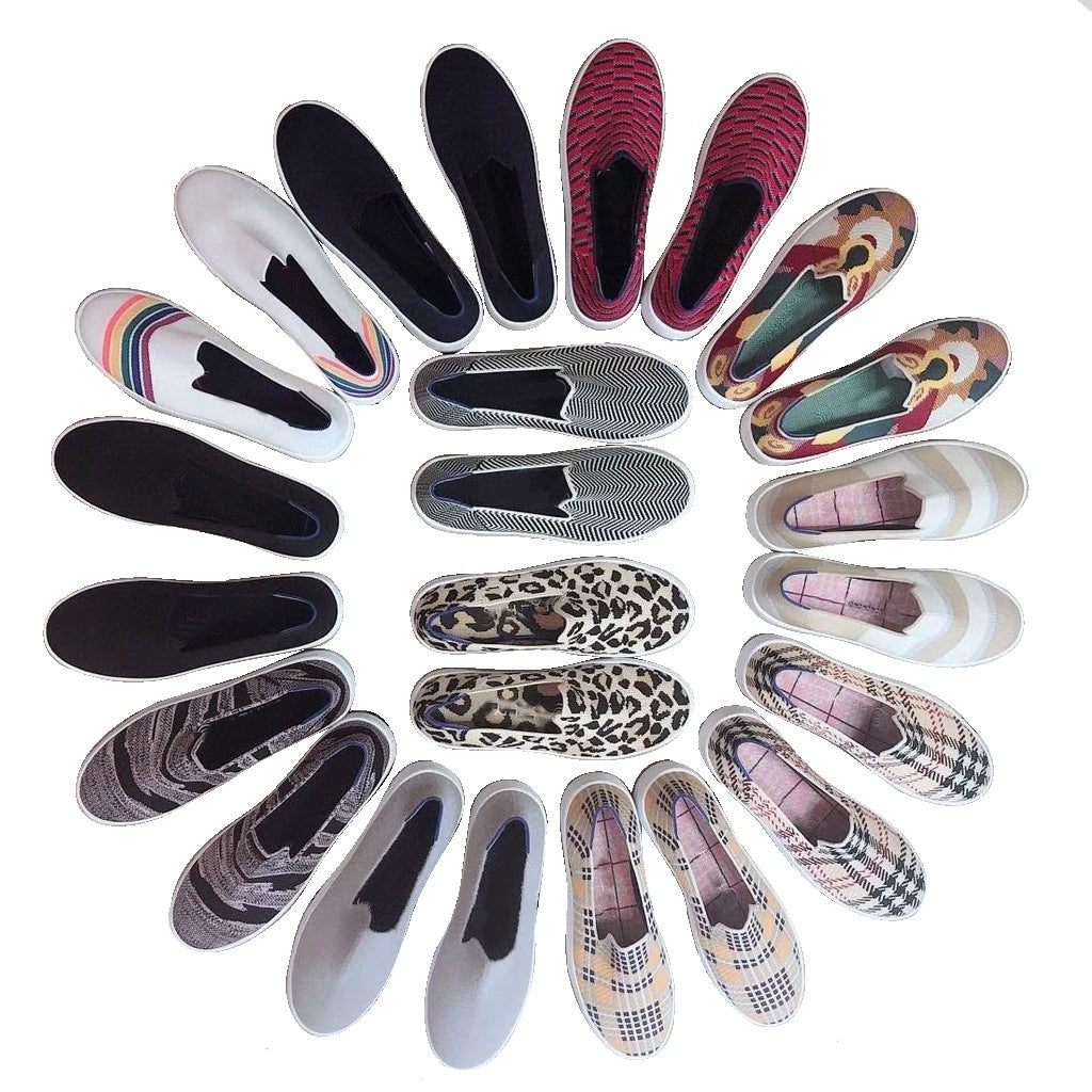 Damen Bequeme Slip-On Freizeitschuhe mit atmungsaktivem Obermaterial