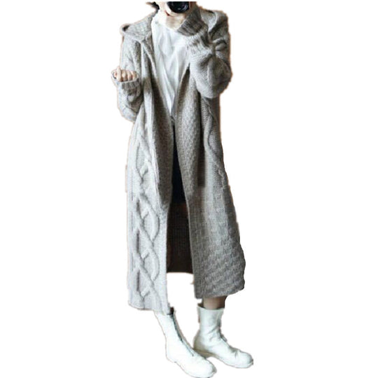 Damen Strickjacke mit Kapuze und feiner Struktur R&B