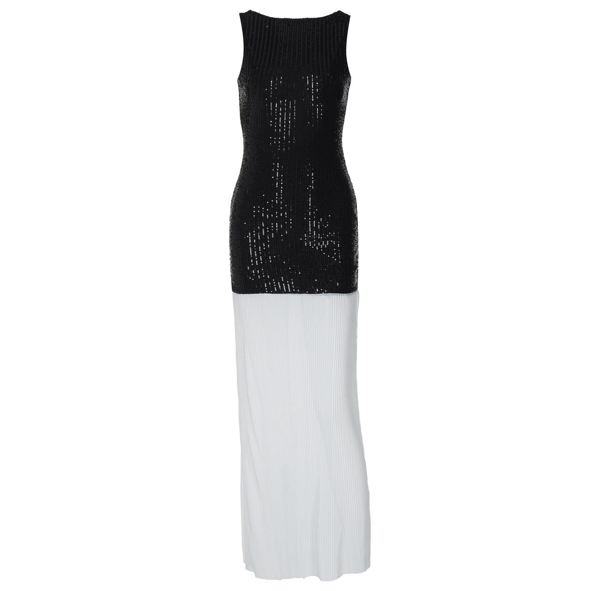 R&B | Ärmelloses langes Kleid mit Pailletten und Neckholder