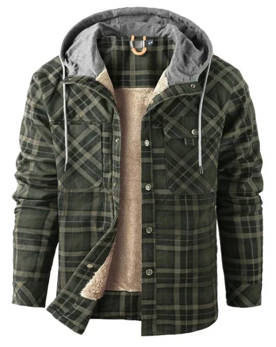 R&B | Herren Outdoorjacke kariert mit Isolierung & wasserabweisender Beschichtung