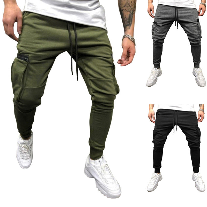 Herren modische Cargohose mit elastischem Bund und praktischen Taschen