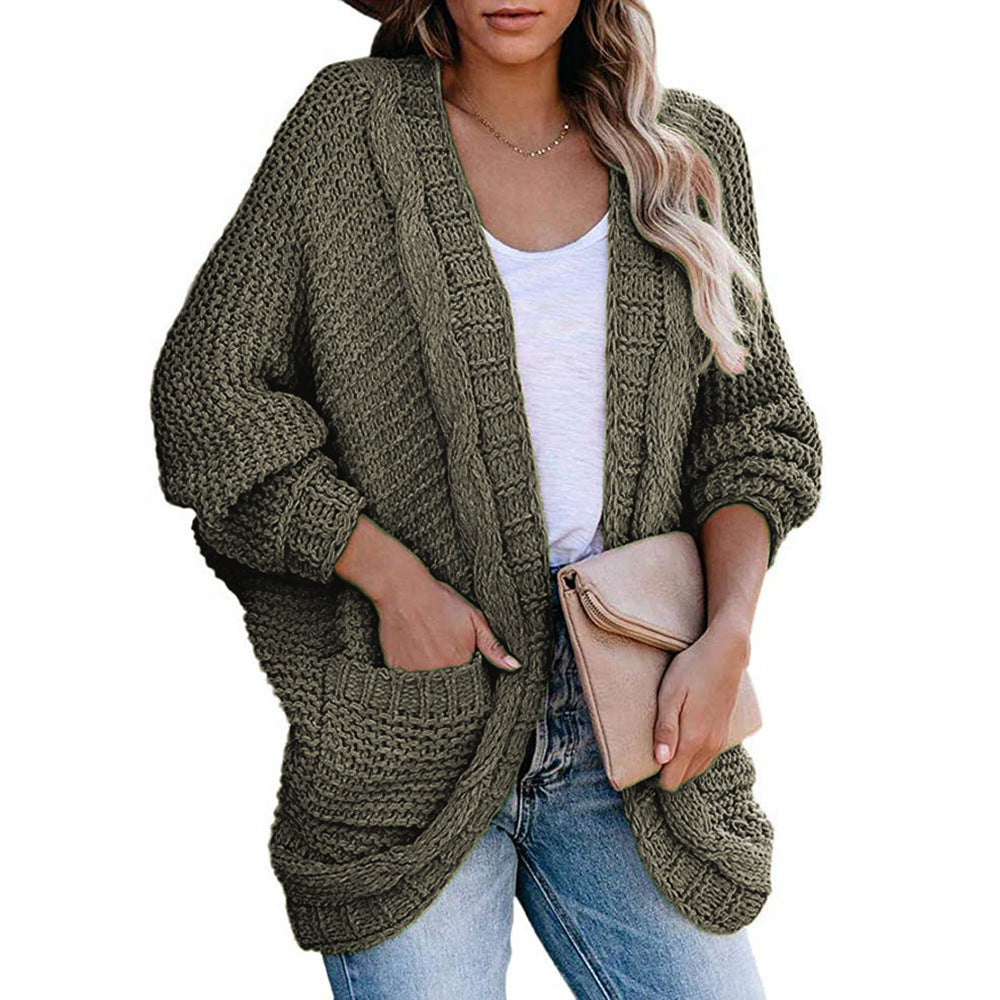 Damen Strickjacke mit lässigem Schnitt und tiefen Taschen R&B