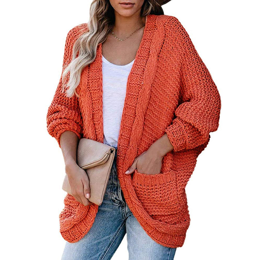 Damen Strickjacke mit lässigem Schnitt und tiefen Taschen R&B