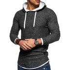 Herren Sweatshirt mit innovativem Layering-Design und kontrastierender Kapuze