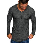 Herren Langarmshirt mit modernem V-Ausschnitt und körperbetonter Passform