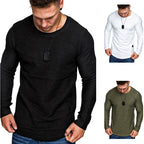 Herren Langarmshirt mit modernem Strukturdesign und komfortabler Passform