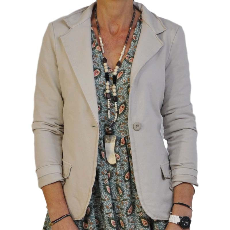 Damen Eleganter Blazer mit strukturierten Details und slim-fit Schnitt R&B