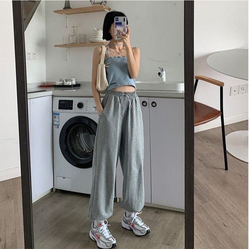 Damen lässiges cropped Oberteil mit modischem Knoten und sicheren Trägern