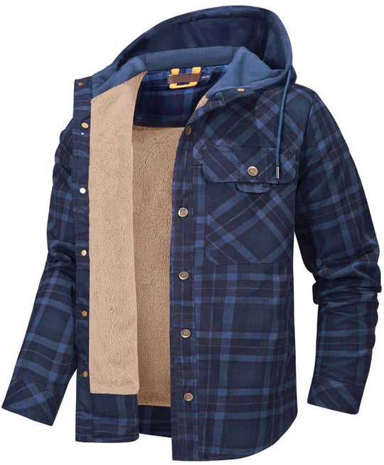 R&B | Herren Outdoorjacke kariert mit Isolierung & wasserabweisender Beschichtung