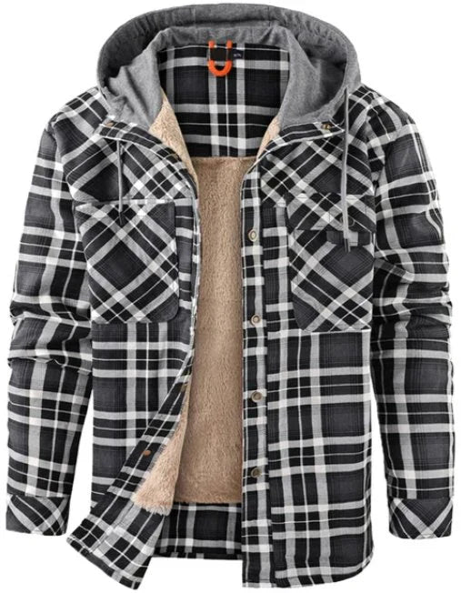 R&B | Herren Outdoorjacke kariert mit Isolierung & wasserabweisender Beschichtung
