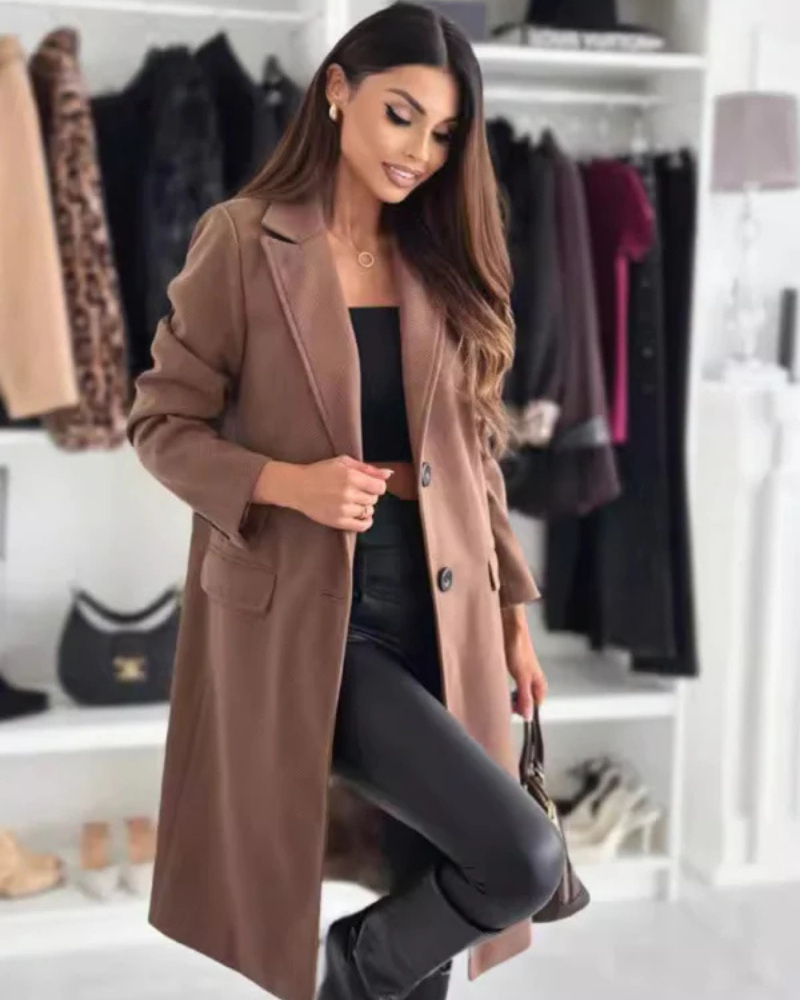 R&B | Eleganter Langer Mantel für Damen