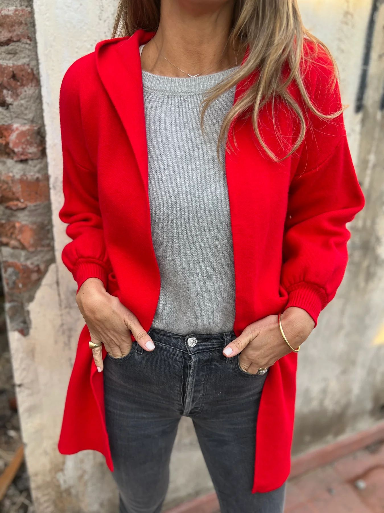 R&B | Casual-Jacke mit Kapuze und Taschen