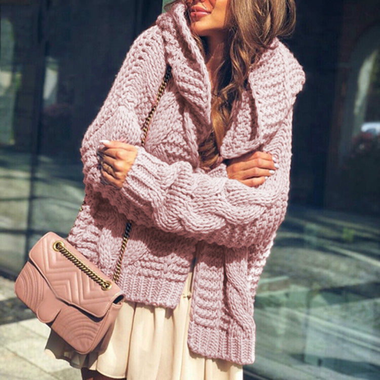 Damen Grobstrickjacke mit lässigen Oversized-Schnitt R&B
