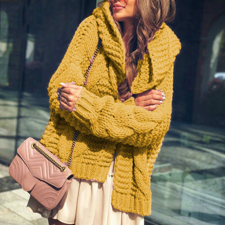 Damen Grobstrickjacke mit lässigen Oversized-Schnitt R&B