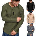 Herren Langarmshirt mit einzigartigem Schnitt und praktischem Reißverschluss