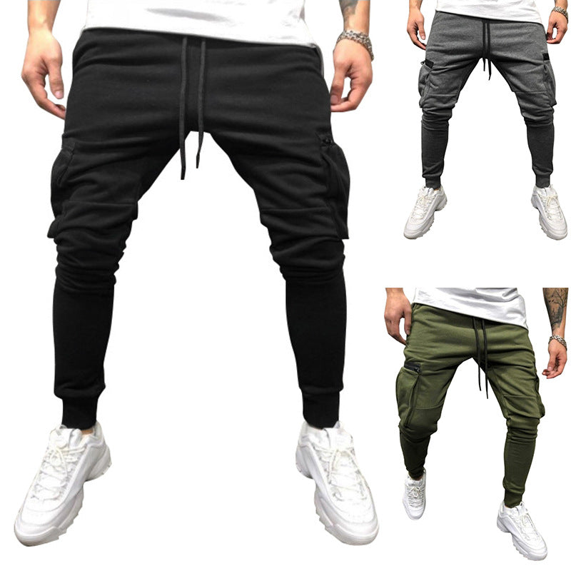 Herren modische Cargohose mit elastischem Bund und praktischen Taschen