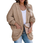 Damen Strickjacke mit lässigem Schnitt und tiefen Taschen R&B