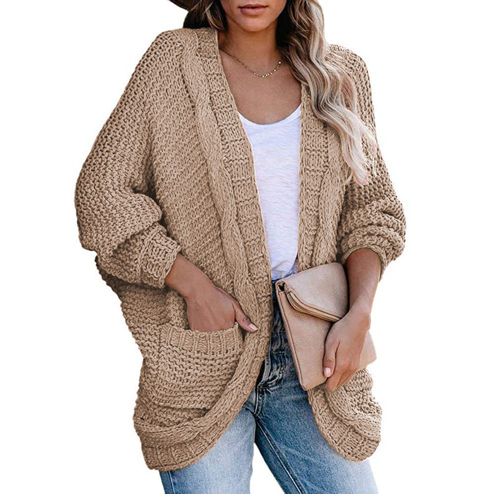 Damen Strickjacke mit lässigem Schnitt und tiefen Taschen R&B