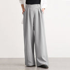Damen Hochtaillierte weite Hose mit eleganter Faltenteilung R&B