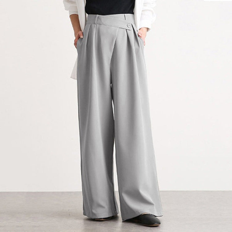 Damen Hochtaillierte weite Hose mit eleganter Faltenteilung R&B