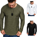 Herren Langarmshirt mit modernem Strukturdesign und komfortabler Passform