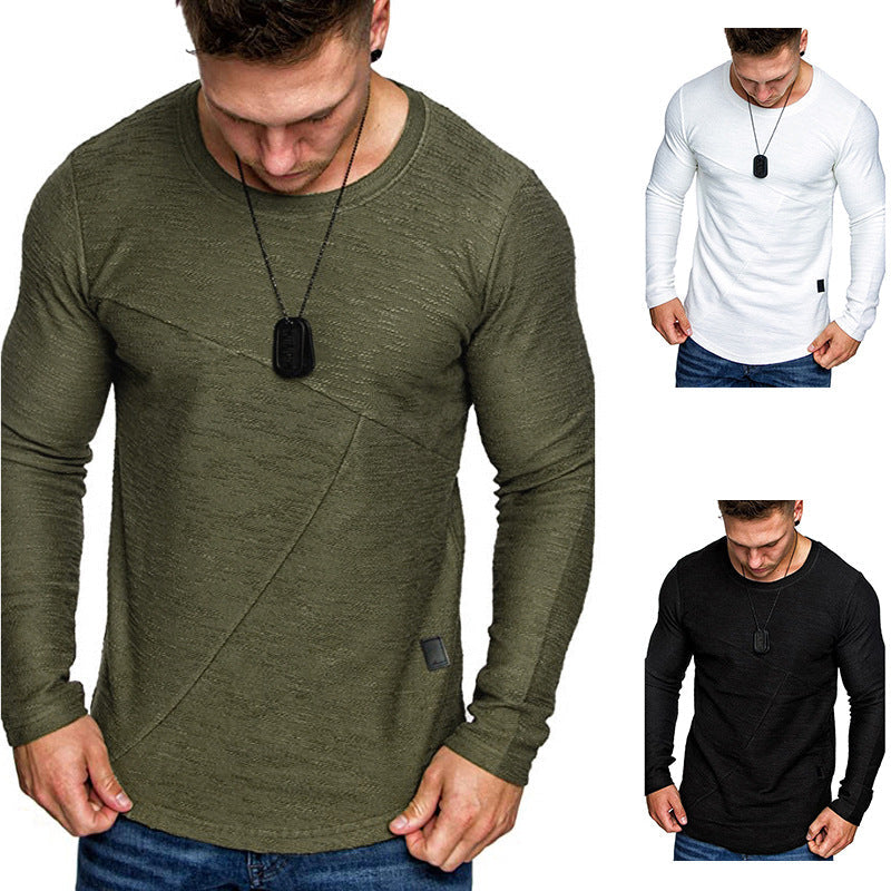 Herren Langarmshirt mit modernem Strukturdesign und komfortabler Passform