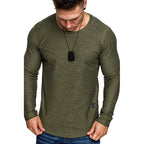 Herren Langarmshirt mit modernem Strukturdesign und komfortabler Passform