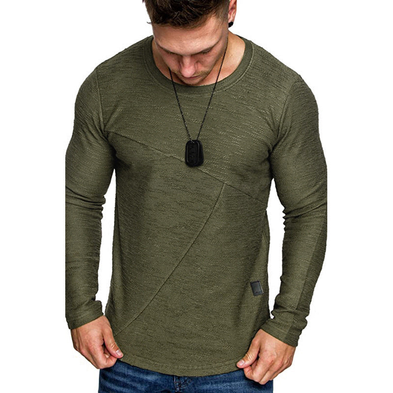 Herren Langarmshirt mit modernem Strukturdesign und komfortabler Passform